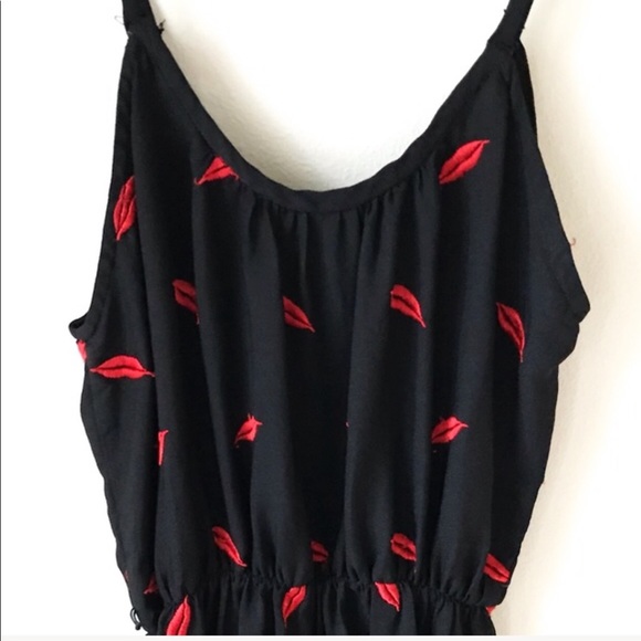 Miss Ashlee Dresses & Skirts - Red Lips Faux Wrap Dress